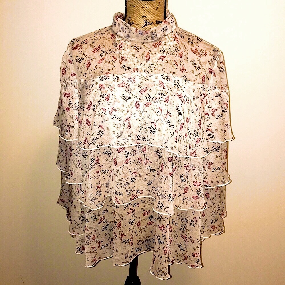 ❤️Floral Ruffle Blouse top
